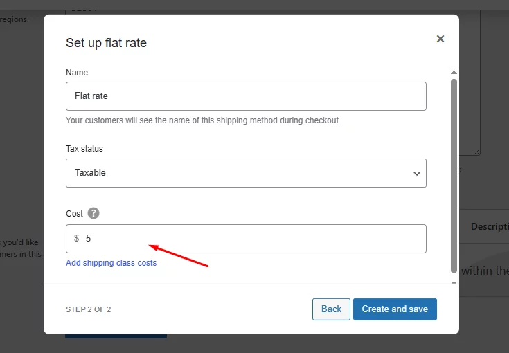 flat rate settings