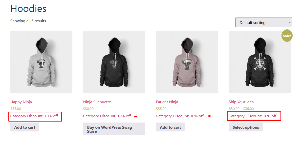 WooCommerce category discount 