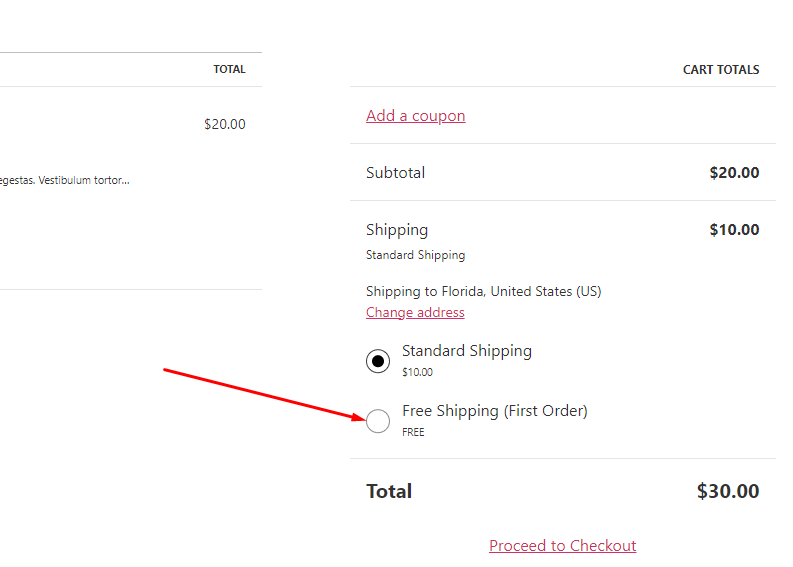 free shipping WooCommerce First Order Discount