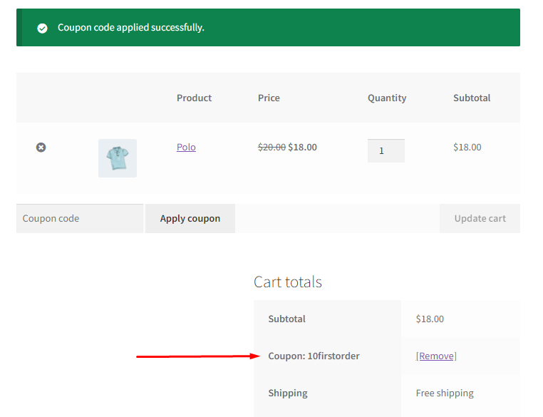WooCommerce First Order Discount coupon