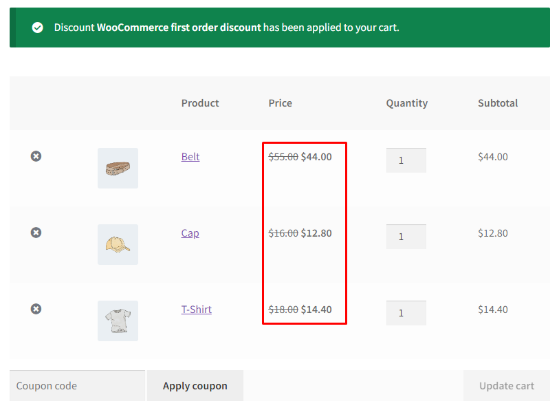 WooCommerce First Order Discount