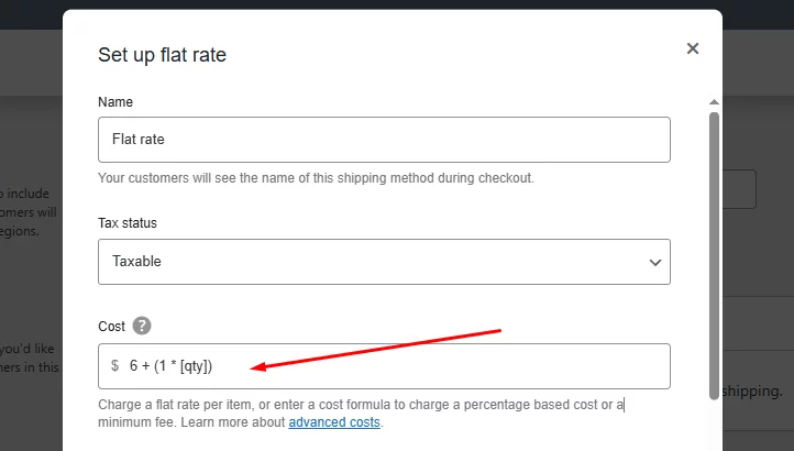 flat rate settings