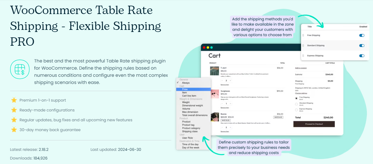 flexible pro WooCommerce calculate shipping  plugin