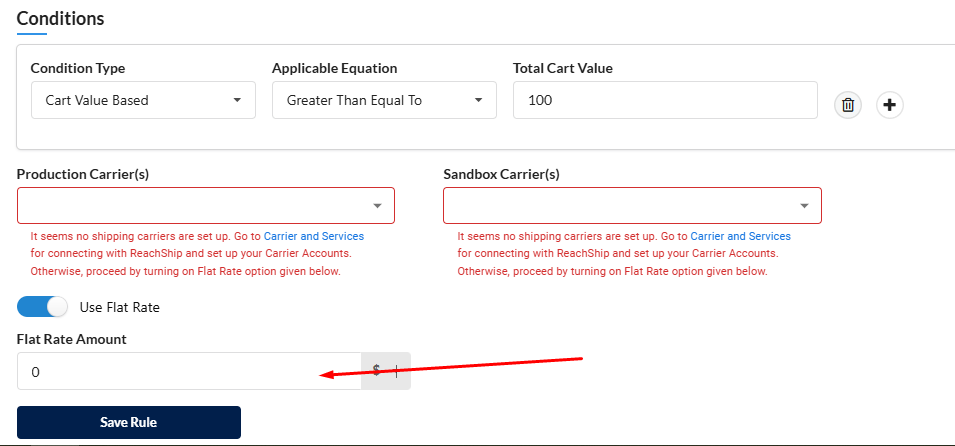 cart based shipping