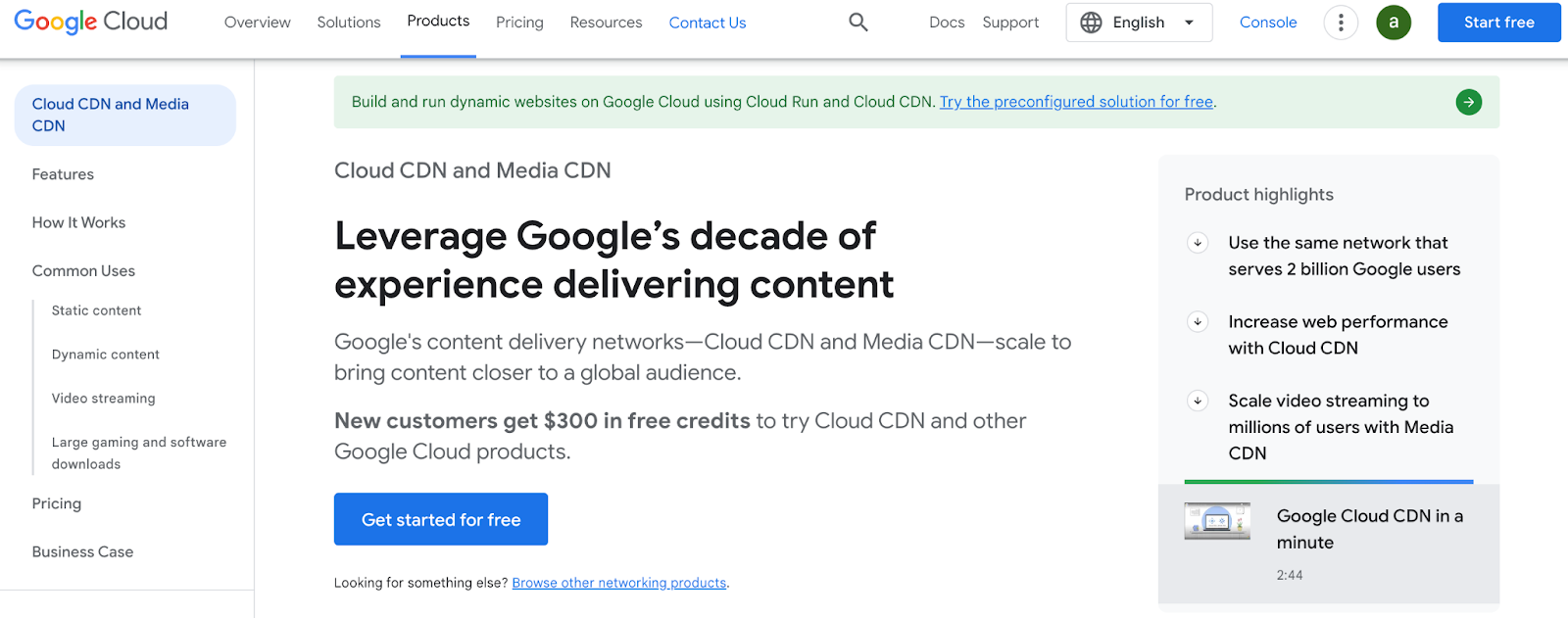 Google Cloud CDN 