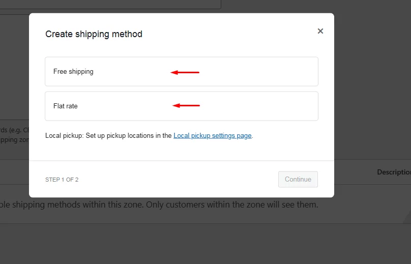 shipping methods