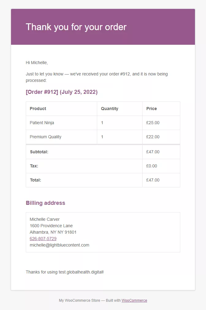 woocommerce invoice download