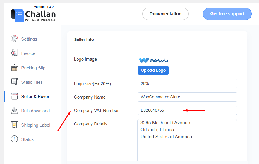 woocommerce add vat number to invoice