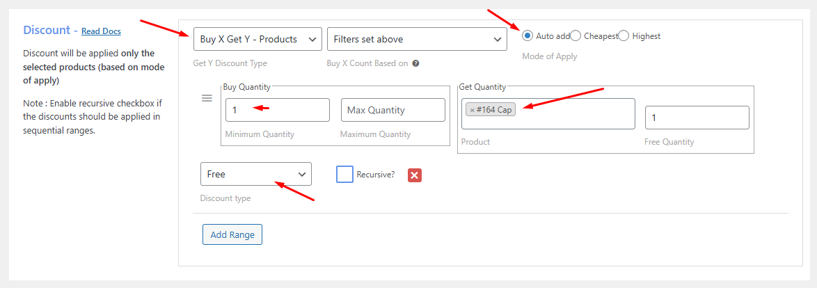 discount rules for WooCommerce Add Free Product to Cart