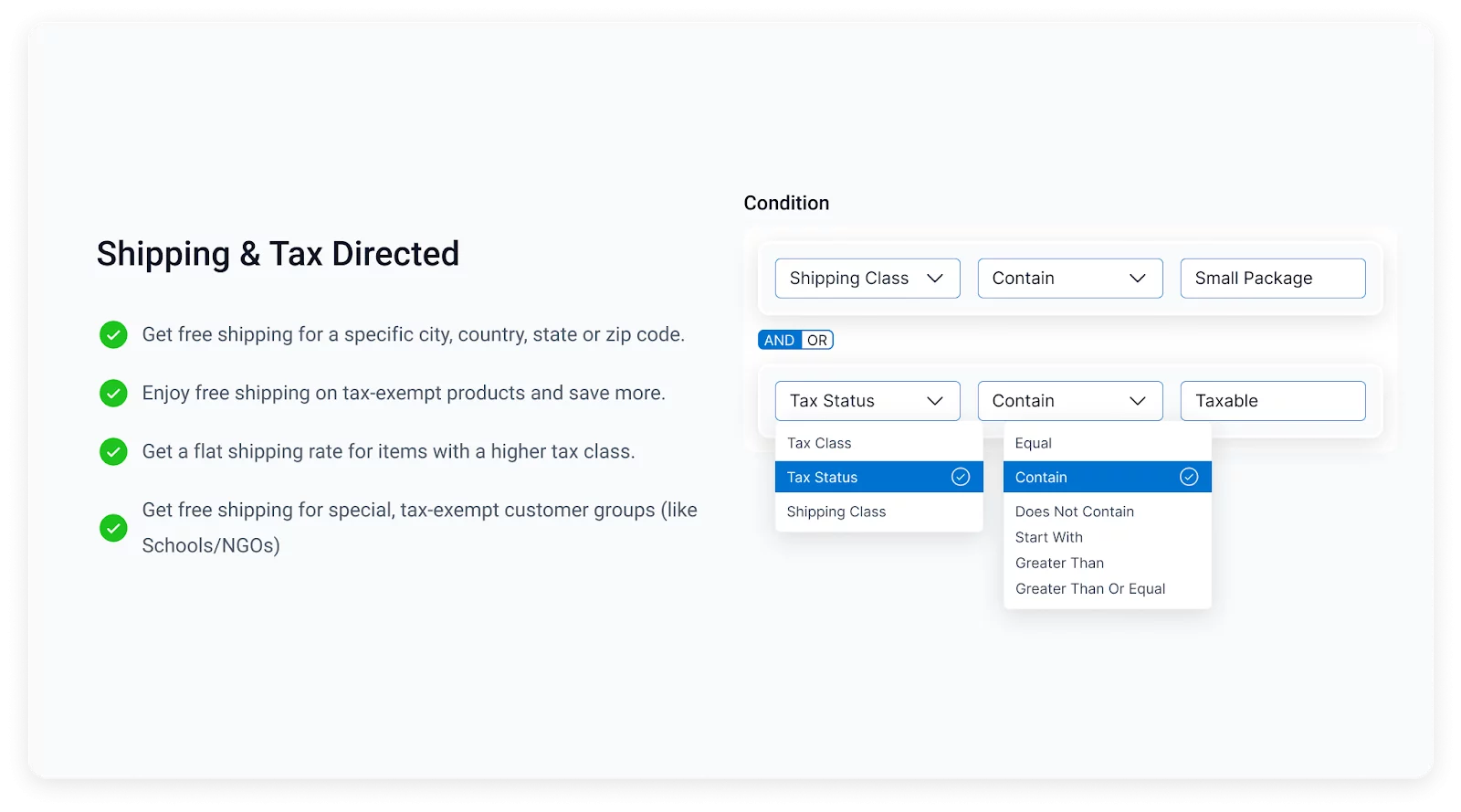 Discounts Based on Shipping/TAX Status