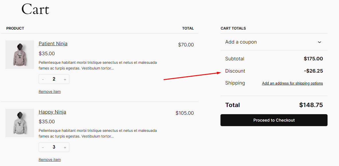 Cart based WooCommerce Volume Discount 