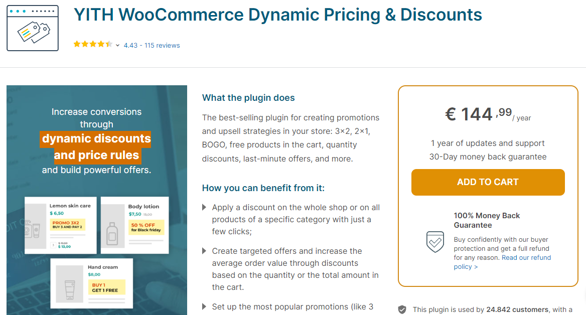 YITH - WooCommerce cart discount plugin