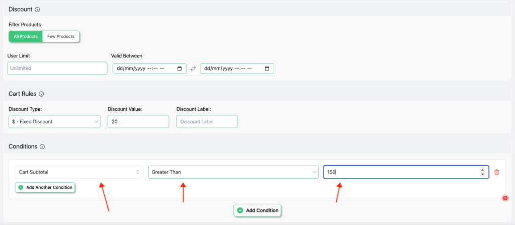 How to Set Up WooCommerce Fixed Cart Discount (Easy Setup) Add a Cart Subtotal Condition