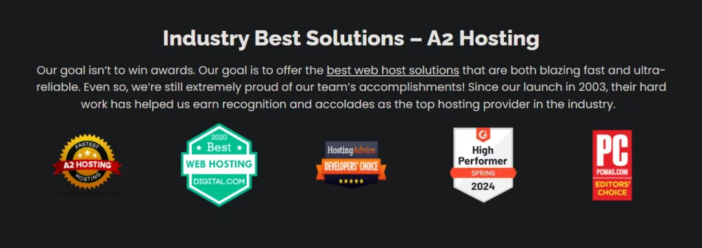 WooCommerce Hosting Industry Recognition of A2 Hosting