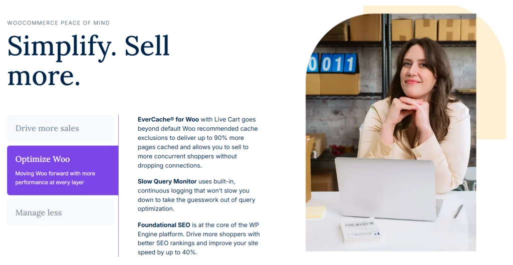 WooCommerce-specific Features from WP Engine