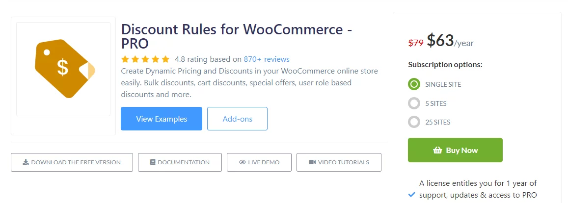 Flycart WooCommerce bulk discount plugin