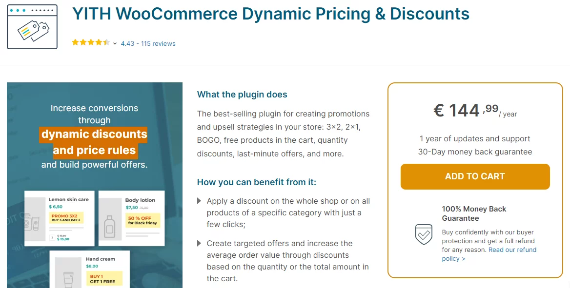 YITH WooCommerce bulk discount plugin