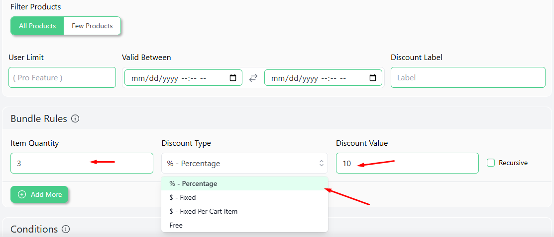 how to set a discount on WooCommerce 