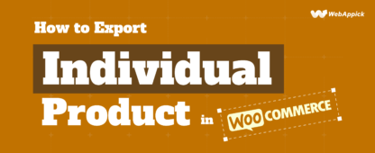 how to export individual product in woocommerce