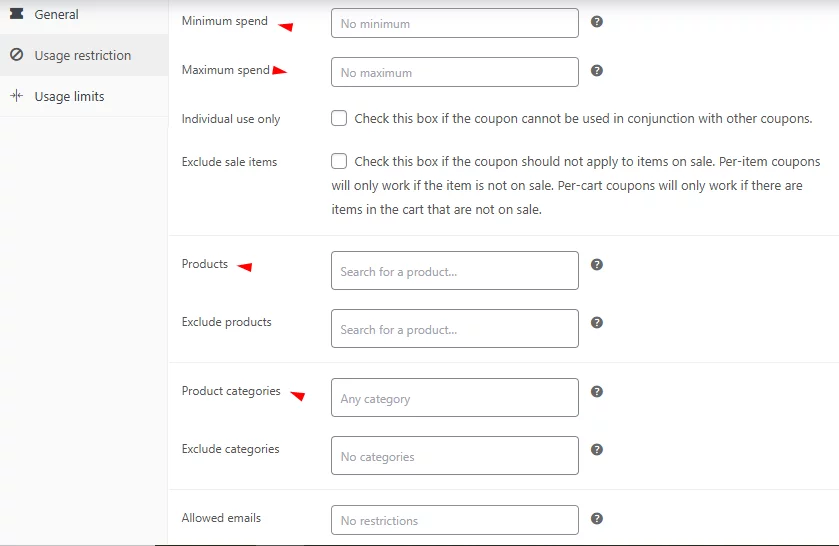 usage restrictions