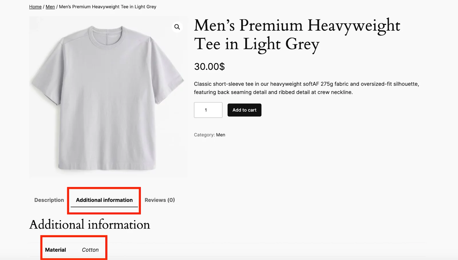 Material Attribute for WooCommerce