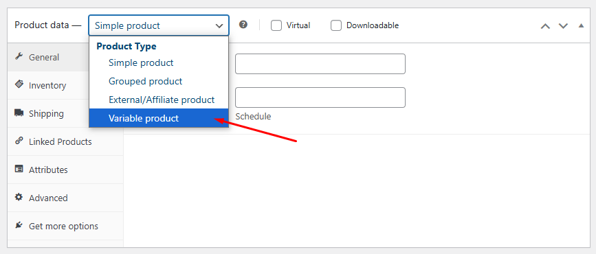 How to add variable product in WooCommerce