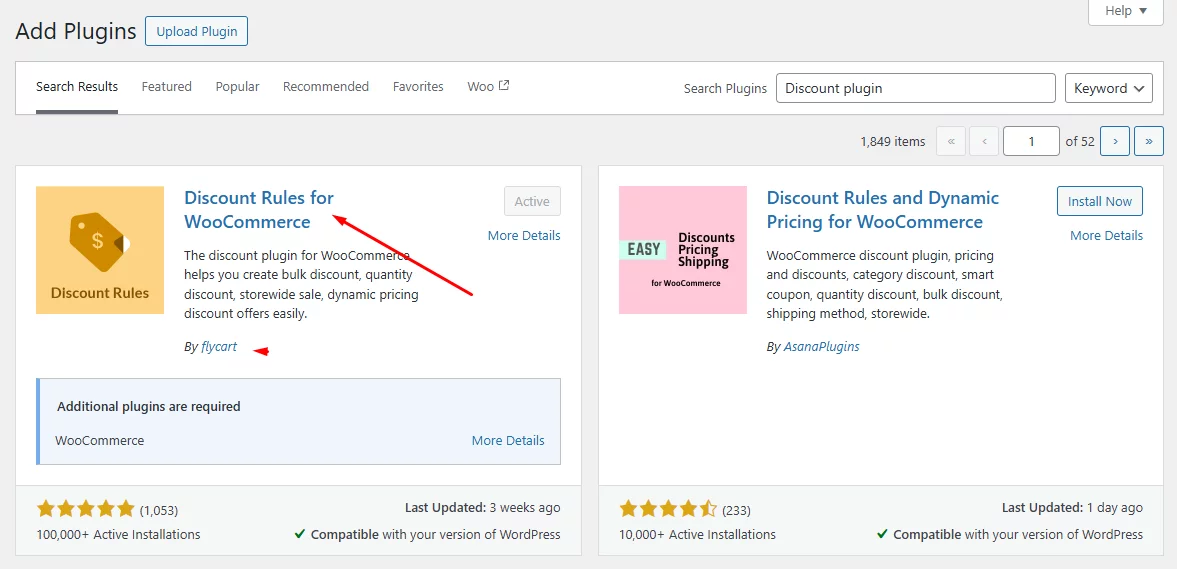 Install Discount rules plugin
