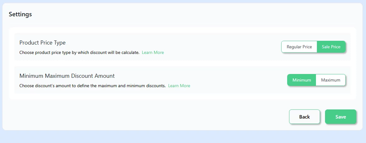 Disco plugin settings