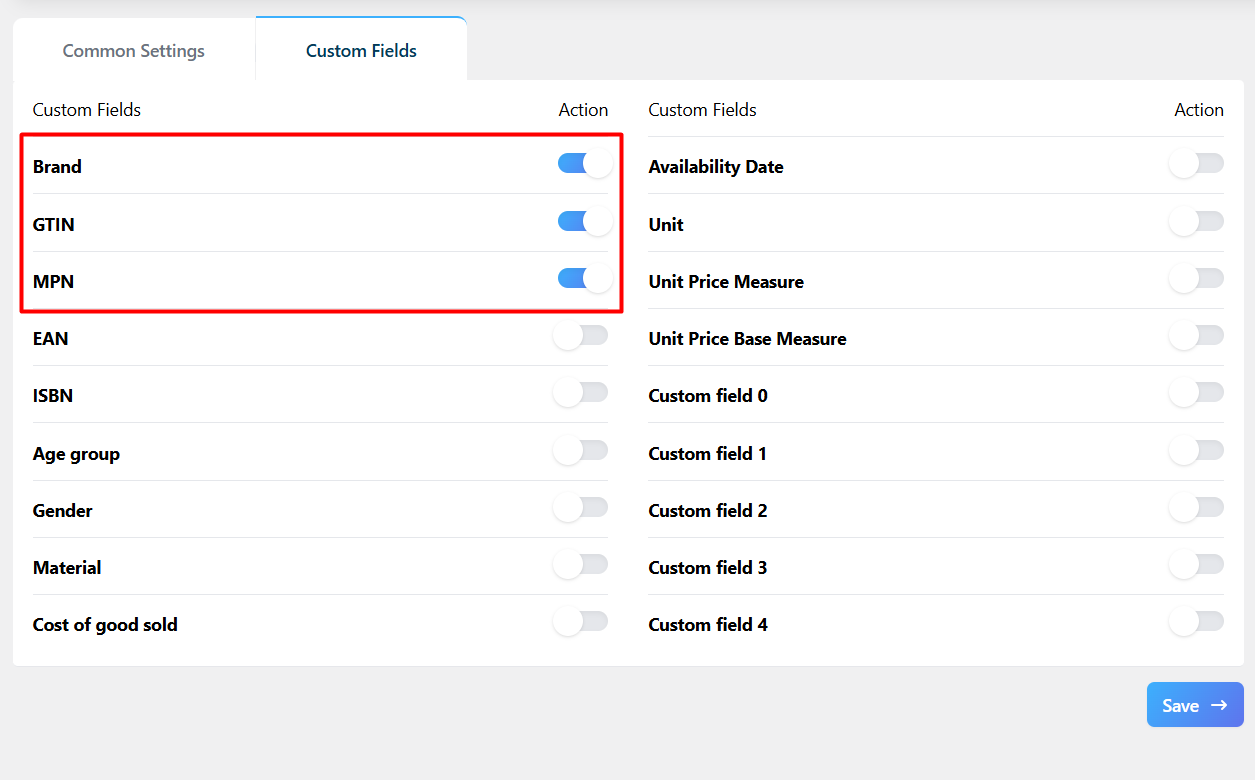 add custom fields