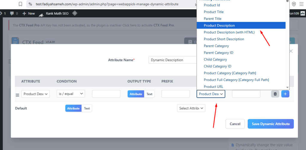 How to Fix Missing Product Description in Google Merchant Center attribute dynamic