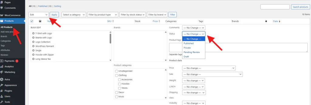 How to Modify bulk Catalog Visibility in WooCommerce?