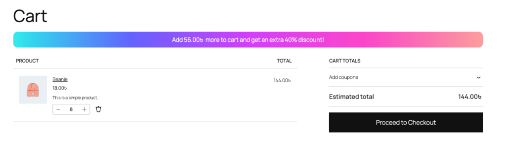 Cart Notice in WooCommerce