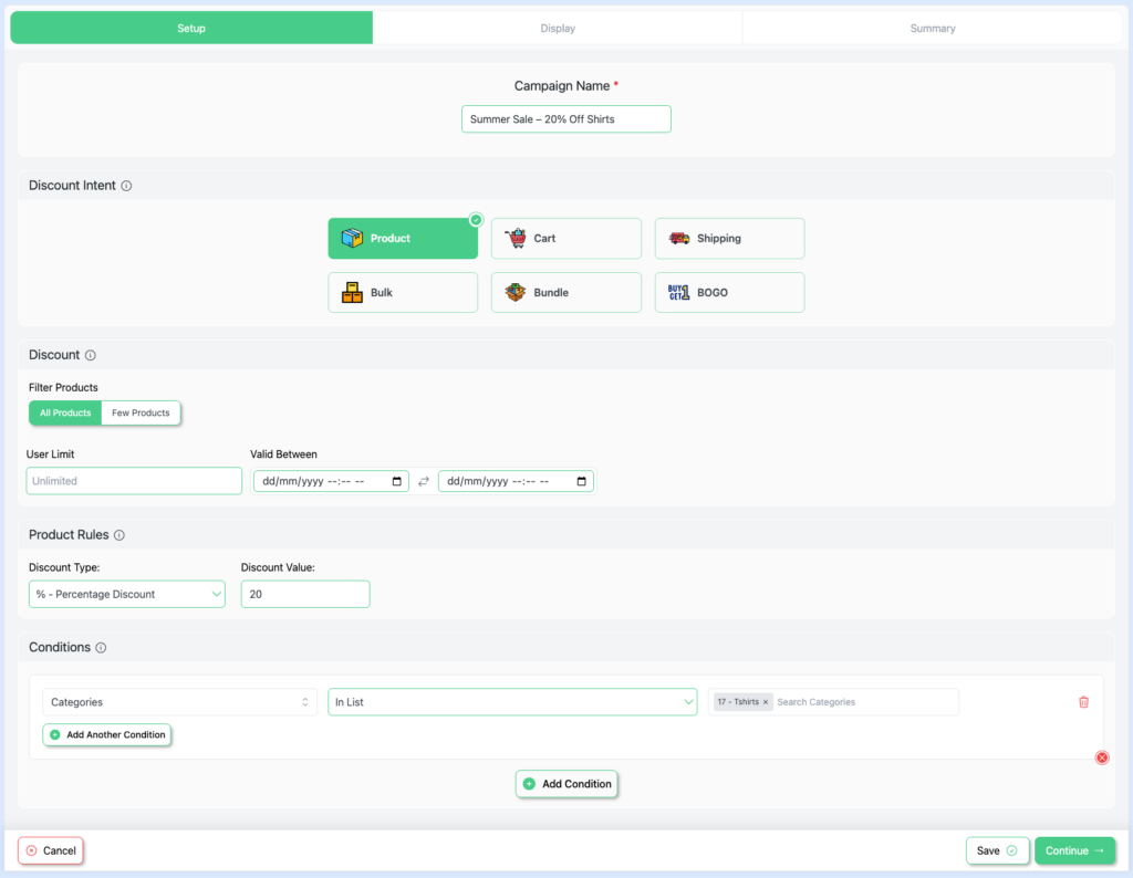 create discount rules for sale badge