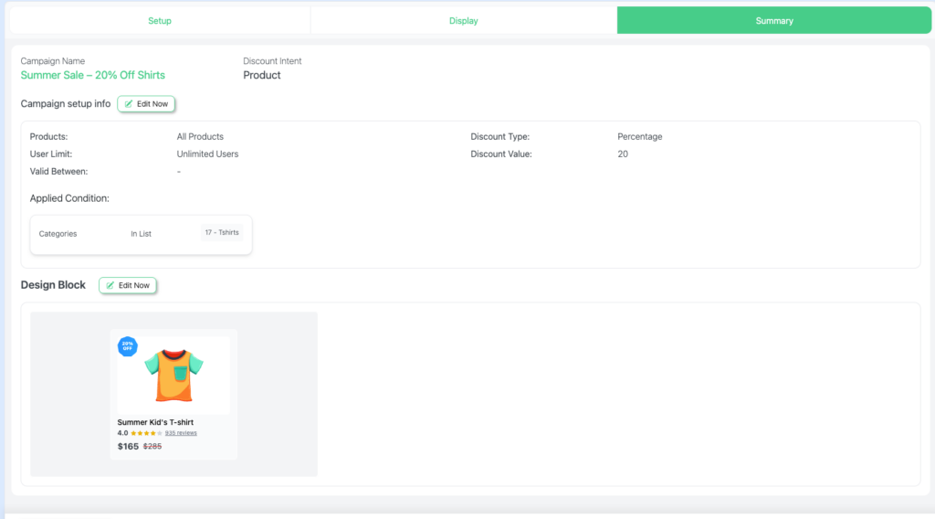 Review Your Summary & Badge Preview