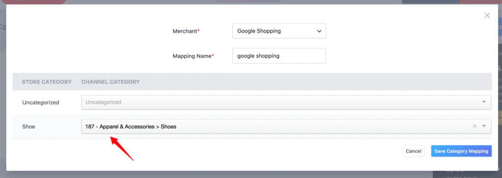 Slippers & Shoes: Google Product Category Taxonomy IDs Mapping footwear categories automatically in WooCommerce