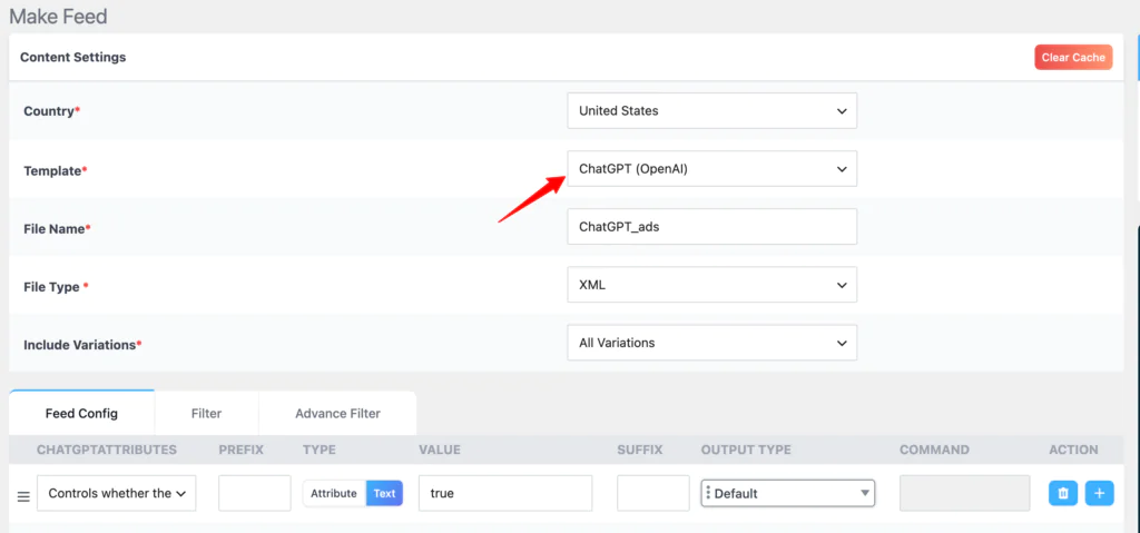 How to Create ChatGPT Ads for Your WooCommerce Store Create a new feed and choose the ChatGPT template