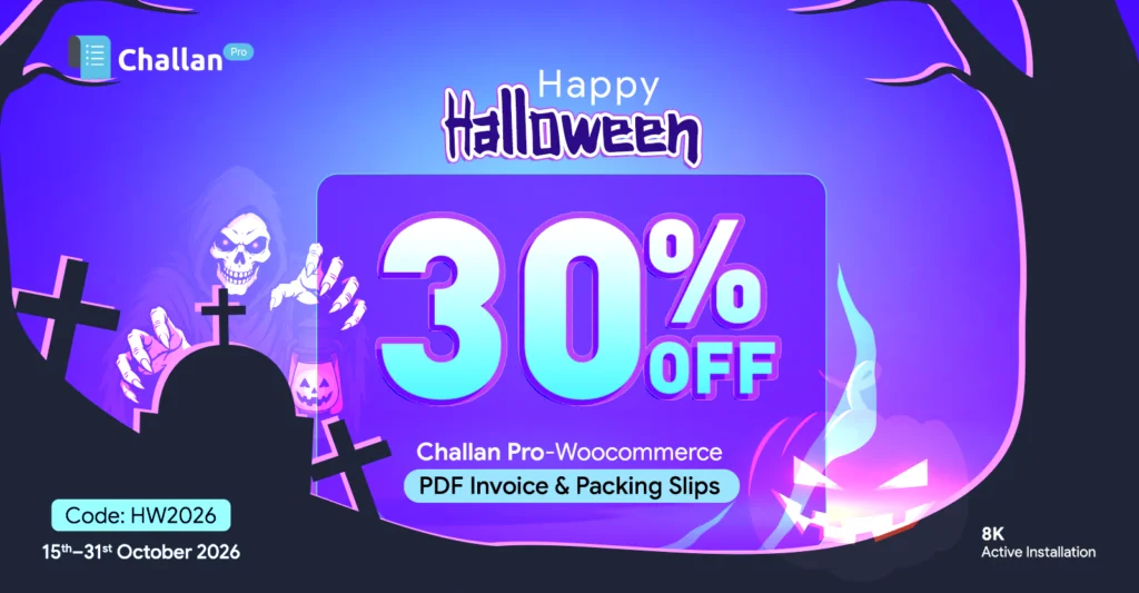 Best WordPress Halloween Deals & Coupons 2026 Challan Pro – PDF Invoice & Packing Slip for WooCommerce Halloween Offere