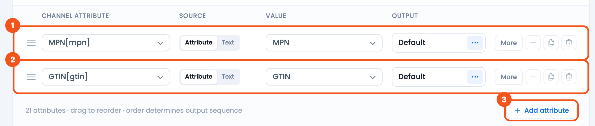 How to add GTIN (EAN,MPN,UPC,ISBN) to Products and Make Feed? CTX Feed Config tab with GTIN and MPN rows mapped to the Custom Fields by CTX Feed values