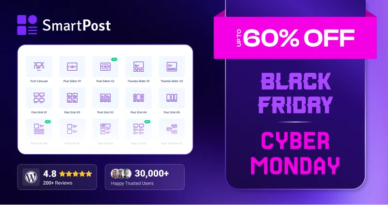 Best WordPress Plugins Black Friday Deals 2025: Save Big on Top Plugins, Themes, and more! Smart Post Black Friday Deal 2025