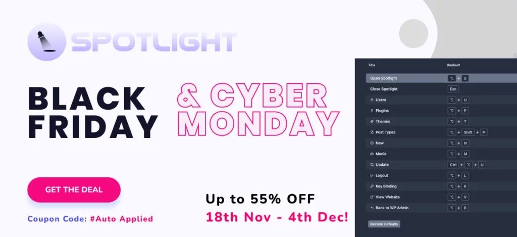 Best WordPress Plugins Black Friday Deals 2025: Save Big on Top Plugins, Themes, and more! WP Spotlight Black Friday Deal 2025