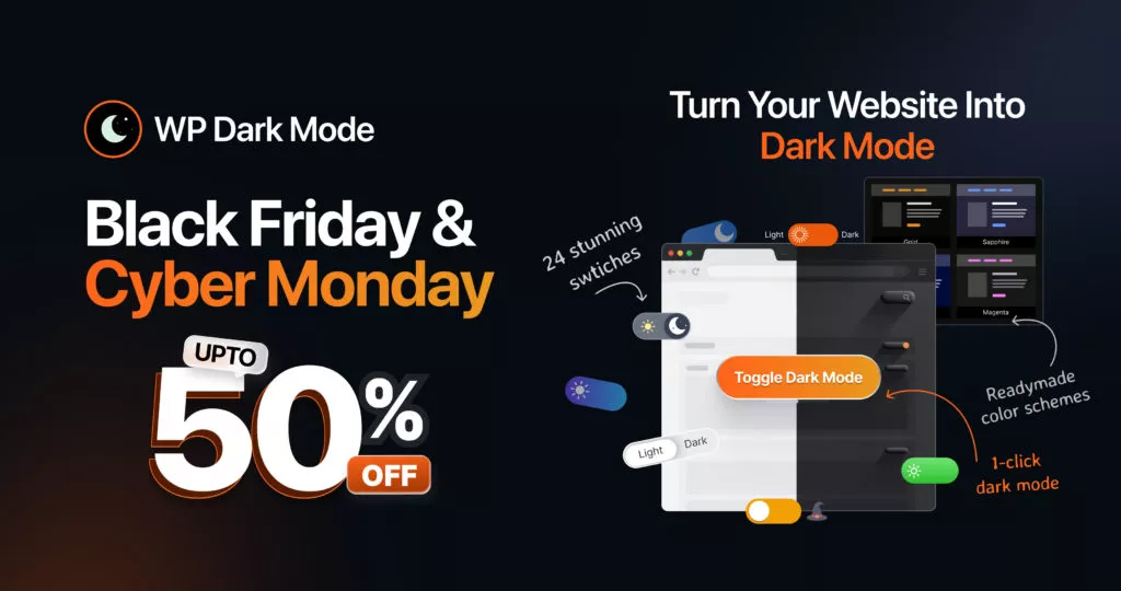 Best WordPress Plugins Black Friday Deals 2025: Save Big on Top Plugins, Themes, and more! WP Dark Mode Black Friday Deal 2025
