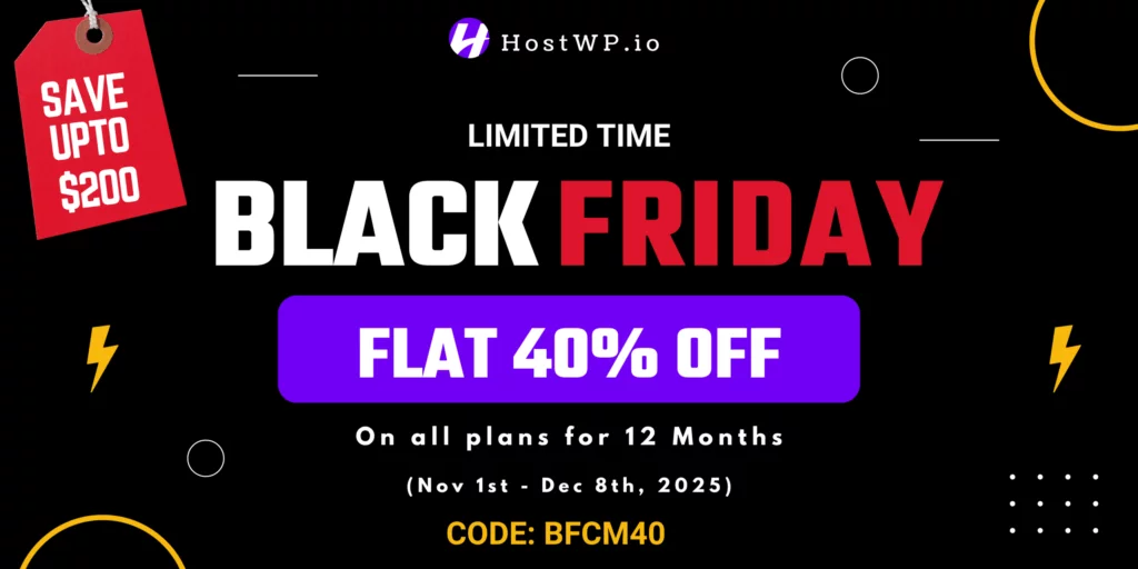 Best WordPress Plugins Black Friday Deals 2025: Save Big on Top Plugins, Themes, and more! HostWP.io Black Friday Deal 2025