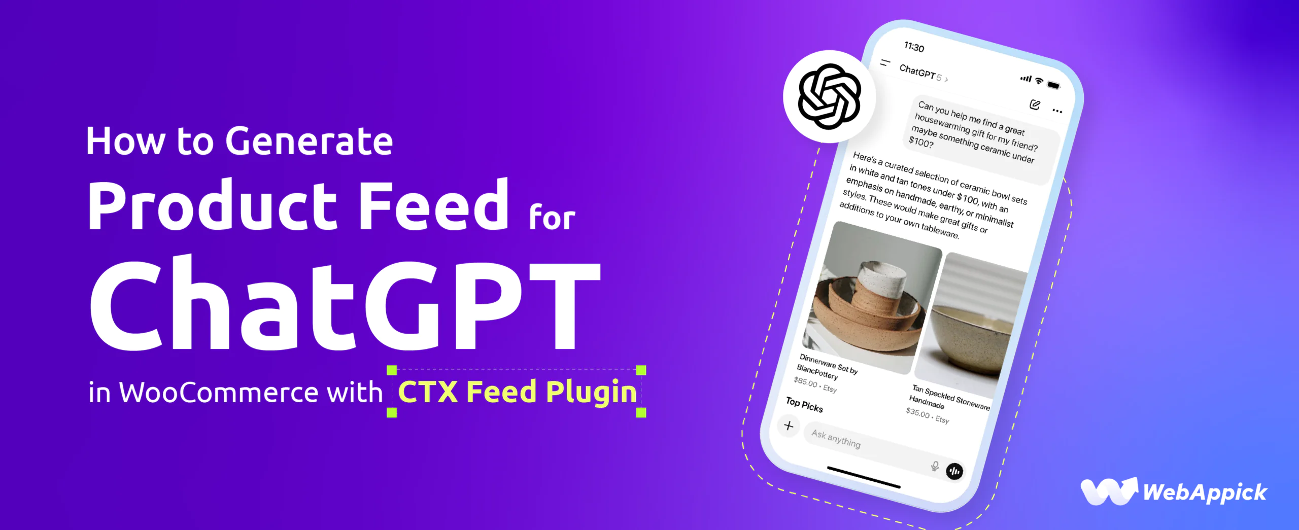How to Generate Product Feed for ChatGPT in WooCommerce with CTX Feed Plugin