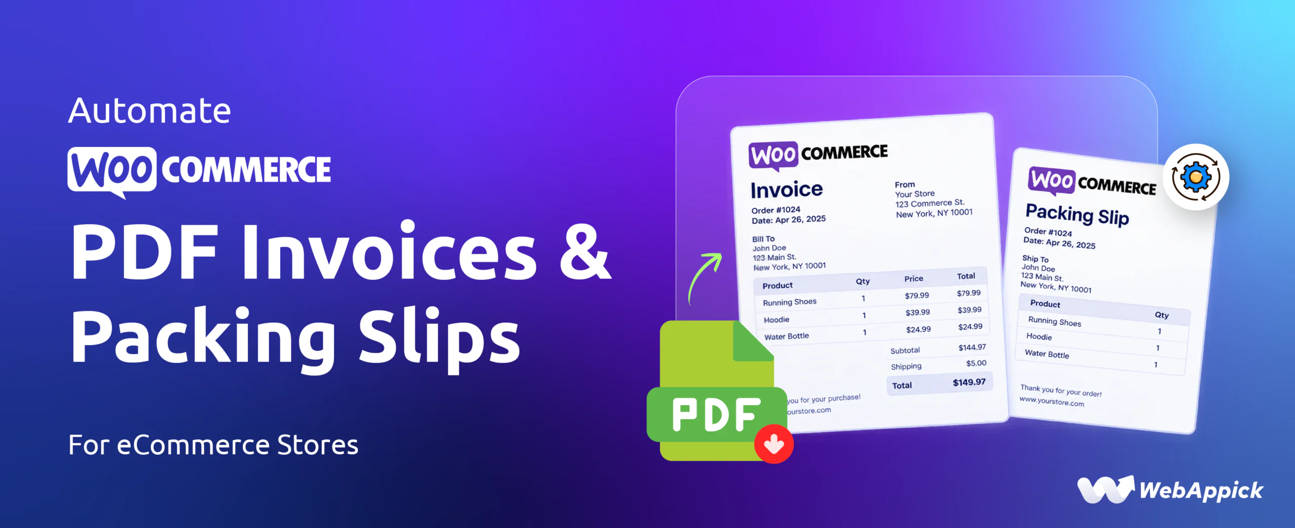 Automate WooCommerce PDF Invoices & Packing Slips for eCommerce Stores